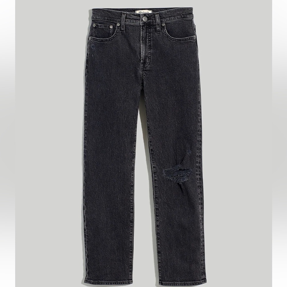 NWT 30 TALL Mid-Rise Perfect Vintage Straight Jean in Rosella Wash: Ripped